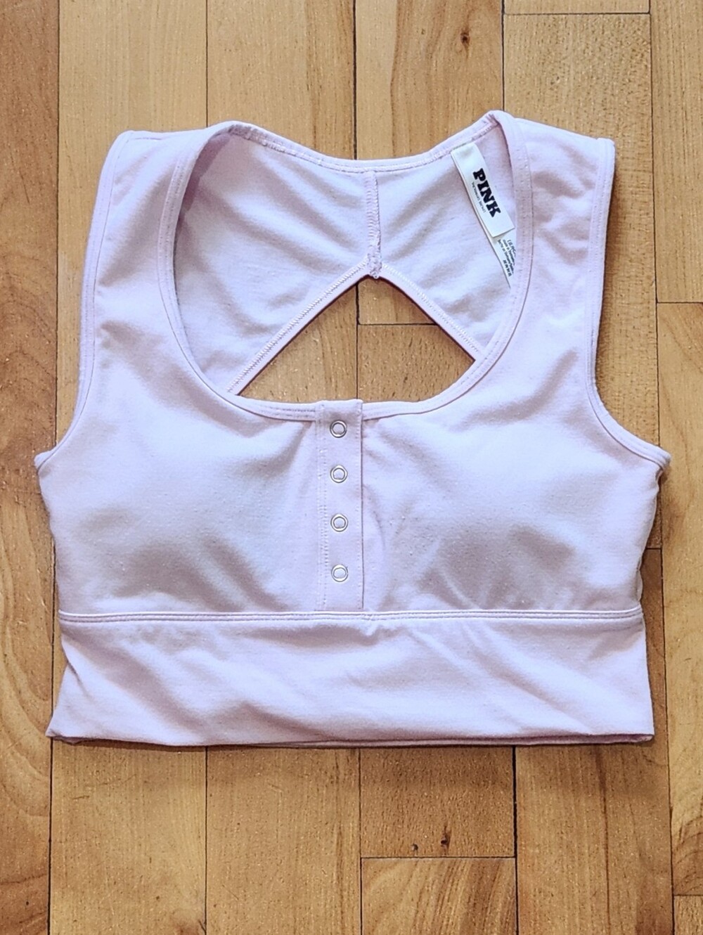 PINK All-Day Cotton Henley Scoop Bra - S